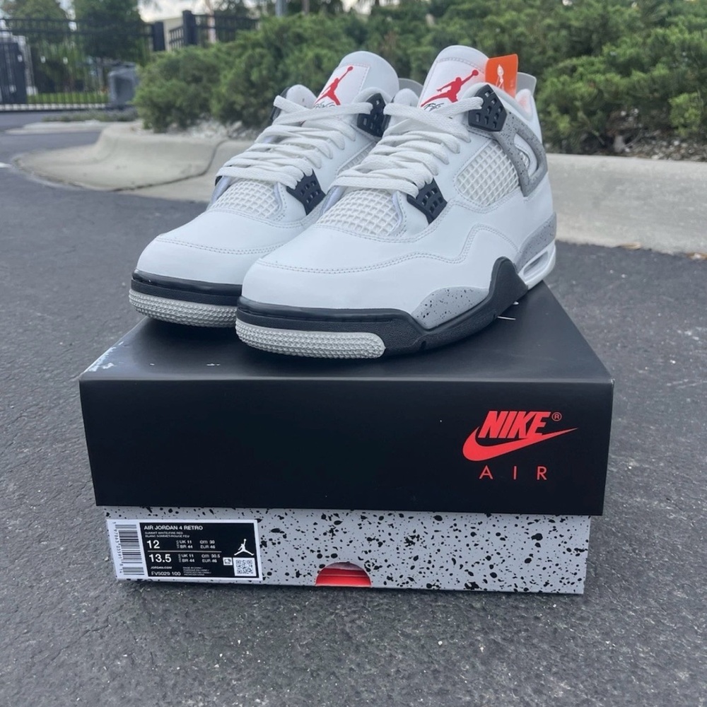 🔥🔥AIR JORDAN 4 WHITE CEMENT SZ12 DS🔥🔥2025 RELEASE 🔥🔥